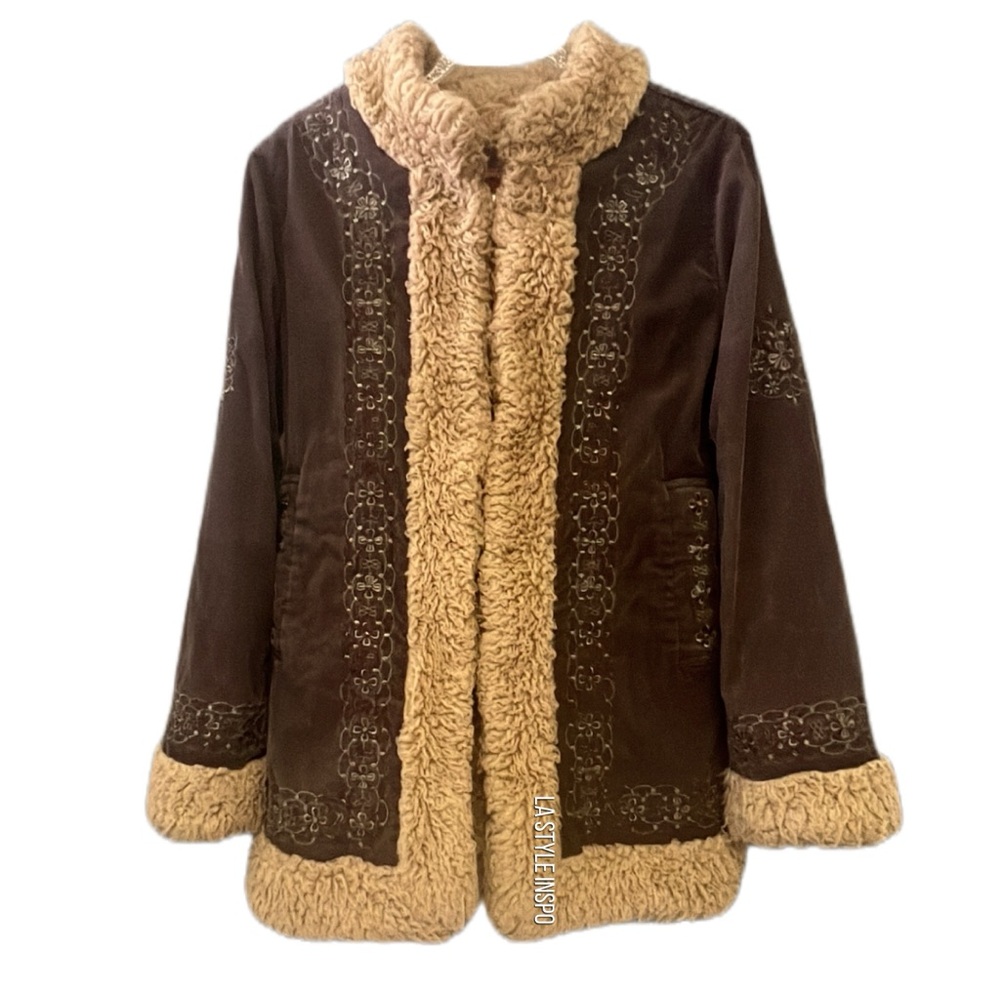 Hysterics by Hysteric Glamour Brown Shearling Women's Coat Size Small